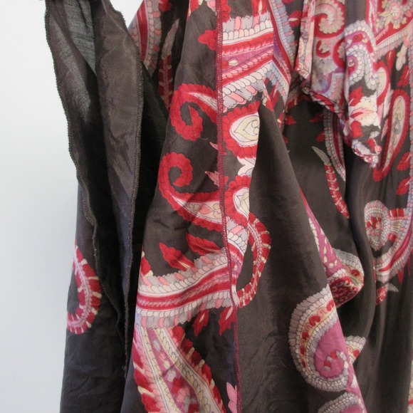 Mimi Maternity 100% Silk Dress S Paisley Print Spaghetti Strap Pregnancy 276 - Picture 11 of 14